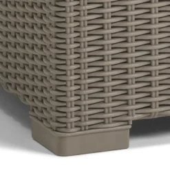 Tavolino da esterno california color cappuccino, 68x68x35 cm - Mobili Da Giardino E Accessori