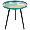 Tavolini- Tavolino da salotto "mira" verde e nero, ø35 cm