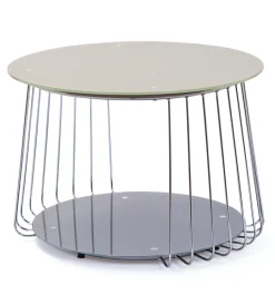 Best Tavolino in metallo e vetro temperato, ø 70 cm Tavolini