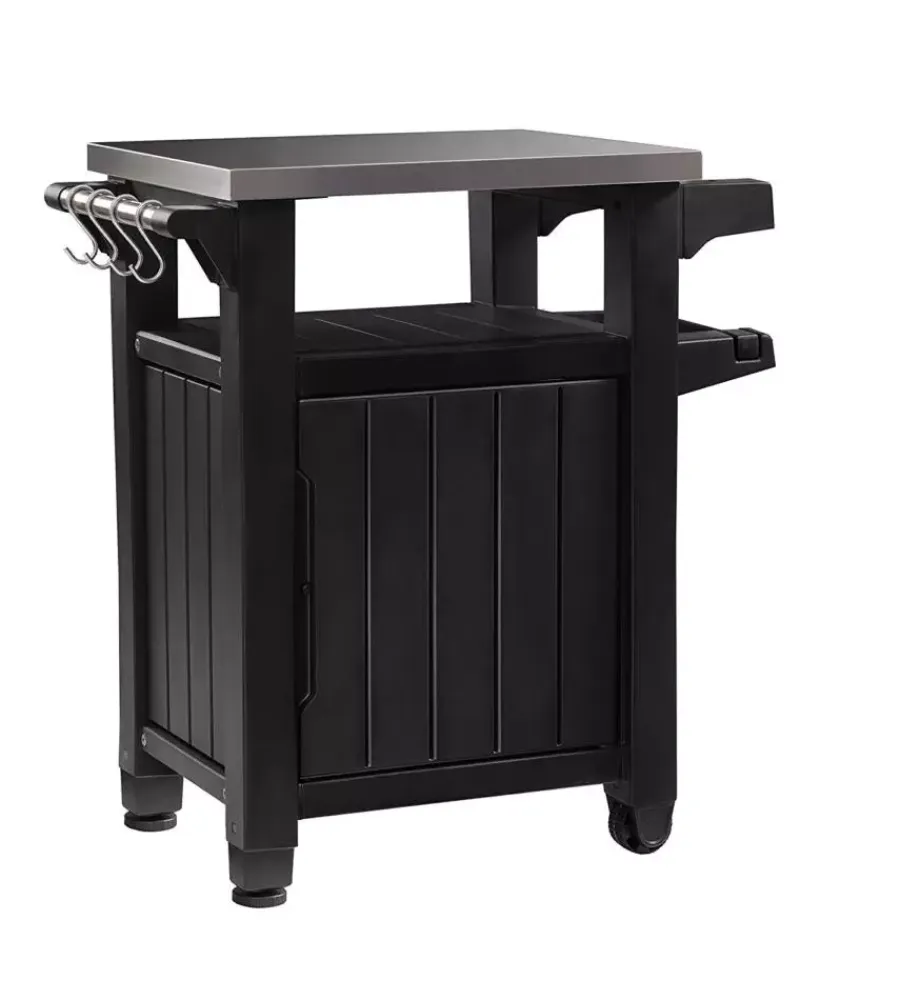 Keter Mobili Da Giardino E Accessori|Tavolino "utility x" per bbq in resina - 150 l 82x52x90 cm grafite