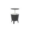 Mobili Da Giardino E Accessori-Keter Tavolino portaghiaccio portatile "cool bar" grafite, 49,5x49,5x84,5 cm