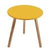 Tavolini- Tavolino salotto "lizzy" mostarda in bamboo, ø40 cm