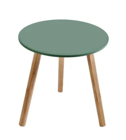 Discount Tavolino salotto "lizzy" verde in bamboo, ø40 cm Tavolini