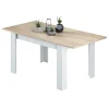 Tavoli- Tavolo allungabile rovere bianco, 140/190x90cm