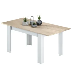 Tavoli- Tavolo allungabile rovere bianco, 140/190x90cm