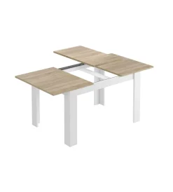 Tavoli- Tavolo allungabile rovere bianco, 140/190x90cm
