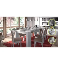 New Tavolo consolle multiposizione estensibile bianco lucido, 90x51x78 cm Tavoli