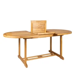 Online Tavolo da esterno allungabile ovale in legno  di acacia 150/200x100x75 cm Mobili Da Giardino E Accessori