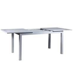 Clearance Tavolo da esterno allungabile in alluminio grigio chiaro 210/152x89x75 cm Mobili Da Giardino E Accessori