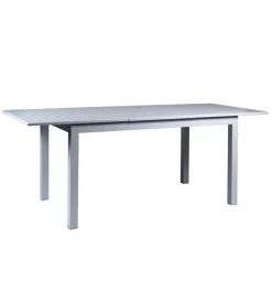 Clearance Tavolo da esterno allungabile in alluminio grigio chiaro 210/152x89x75 cm Mobili Da Giardino E Accessori