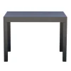 Mobili Da Giardino E Accessori- Tavolo da esterno allungabile solaria "spalato" in alluminio antracite e piano in vetroceramica 104/208x75x75 cm