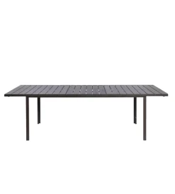 Clearance Tavolo da esterno allungabile "california" in ferro e polietilene antracite 180/240x90x75 cm Mobili Da Giardino E Accessori