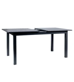 Mobili Da Giardino E Accessori-EuroGarden Tavolo da esterno allungabile in alluminio grigio 210/152x89x75 cm