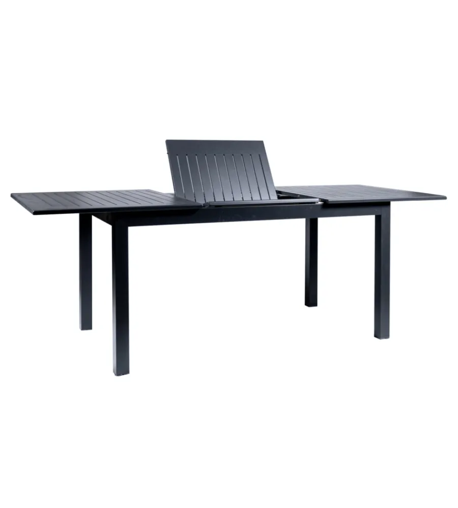 Mobili Da Giardino E Accessori-EuroGarden Tavolo da esterno allungabile in alluminio grigio 210/152x89x75 cm