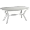 Mobili Da Giardino E Accessori|Tavolo da esterno "antibe" in polipropilene bianco 160x90x73 cm