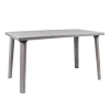 Mobili Da Giardino E Accessori|Tavolo da esterno "domingo" in polipropilene taupe 130x75x73 cm