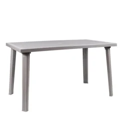 Mobili Da Giardino E Accessori|Tavolo da esterno "domingo" in polipropilene taupe 130x75x73 cm