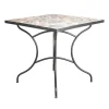 Mobili Da Giardino E Accessori-EuroGarden Tavolo da esterno "pompei" in ferro con top piastrelle gres 80x80x75 cm