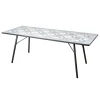 Mobili Da Giardino E Accessori-EuroGarden Tavolo da esterno "venezia" in ferro con top piastrelle gres 200x80x75 cm