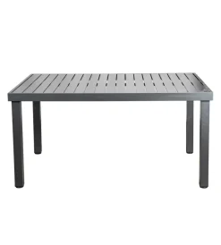 Mobili Da Giardino E Accessori-EuroGarden Tavolo da esterno in alluminio grigio 152x90x75 cm