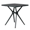 Mobili Da Giardino E Accessori|Tavolo da esterno "hugo" in polipropilene antracite 70x70x72 cm