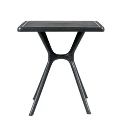 Mobili Da Giardino E Accessori|Tavolo da esterno "hugo" in polipropilene antracite 70x70x72 cm