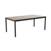Mobili Da Giardino E Accessori-Keter Tavolo da esterno "porto 200" in metallo grafite e piano effetto legno frassino 200x95x75 cm