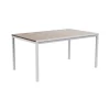 Clearance Tavolo da esterno "porto 160" in metallo bianco e piano effetto legno frassino 159x95x75 cm Mobili Da Giardino E Accessori