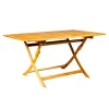 Discount Tavolo da esterno rettangolare pieghevole "trapani" in legno di acacia 150x90x75 cm Mobili Da Giardino E Accessori