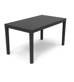 Tavolo da esterno "sumatra" in polipropilene antracite 138x78x72h cm Mobili Da Giardino E Accessori