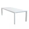 Mobili Da Giardino E Accessori- Tavolo da giardino allungabile elica garden "houston" in alluminio bianco 160/240x100x75 cm
