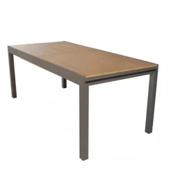 Discount Tavolo da giardino allungabile elica garden "cayman" in alluminio e polywood taupe 160/240x95x74 cm Mobili Da Giardino E Accessori