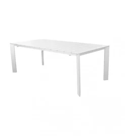 Mobili Da Giardino E Accessori- Tavolo da giardino allungabile elica garden "sacramento" in alluminio bianco 165/215x85x75 cm