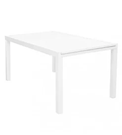 Mobili Da Giardino E Accessori|Tavolo da giardino allungabile elica garden "formentera" in alluminio bianco 200/300x100x75 cm