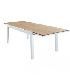 Mobili Da Giardino E Accessori|Tavolo da giardino allungabile elica garden "cayman" in alluminio bianco e polywood 160/240x95x74 cm