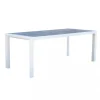 Mobili Da Giardino E Accessori|Tavolo da giardino elica garden "carson" in alluminio bianco 194,5x90x74 cm