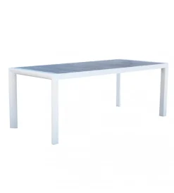 Mobili Da Giardino E Accessori|Tavolo da giardino elica garden "carson" in alluminio bianco 194,5x90x74 cm