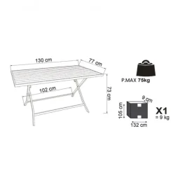 Mobili Da Giardino E Accessori- Tavolo da giardino pieghevole elica garden
