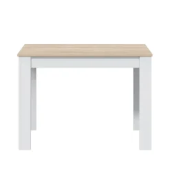 Outlet Tavolo da pranzo bianco e rovere, 109x67x78 cm Tavoli