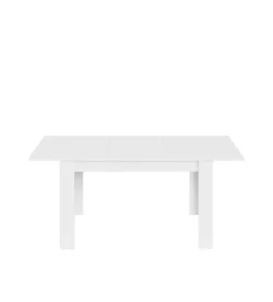 Tavoli|Tavolo da pranzo estensibile bianco lucido, 140-190x90x78 cm