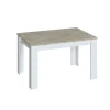 Tavoli- Tavolo da pranzo estensibile bianco e rovere, 140-190x90x78 cm