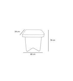 Barbecue-Linea VZ Tavolo laterale per barbecue in cemento 60x54x78 cm