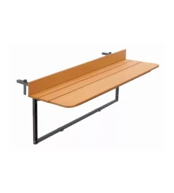 Mobili Da Giardino E Accessori|Tavolo per ringhiera balcone pieghevole solaria "look out" in alluminio resin wood 120x37 cm