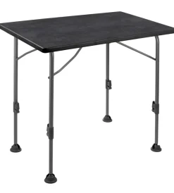 Brunner Campeggio|Tavolo pieghevole da campeggio "linear 100" in acciaio nero 100x68x63/83 cm
