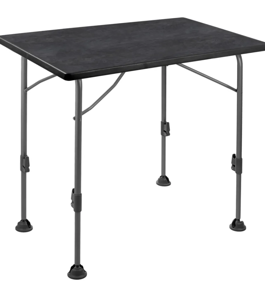 Brunner Campeggio|Tavolo pieghevole da campeggio "linear 100" in acciaio nero 100x68x63/83 cm