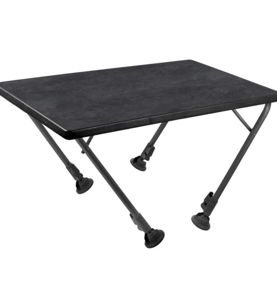 Brunner Campeggio|Tavolo pieghevole da campeggio "linear 100" in acciaio nero 100x68x63/83 cm