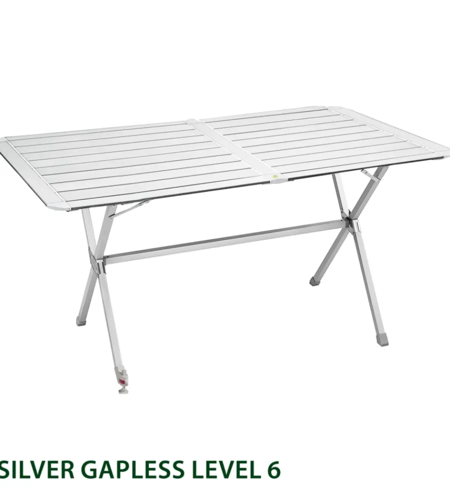 Campeggio-Brunner Tavolo pieghevole da campeggio "silver gapless level 6" in alluminio 140x81x70 cm
