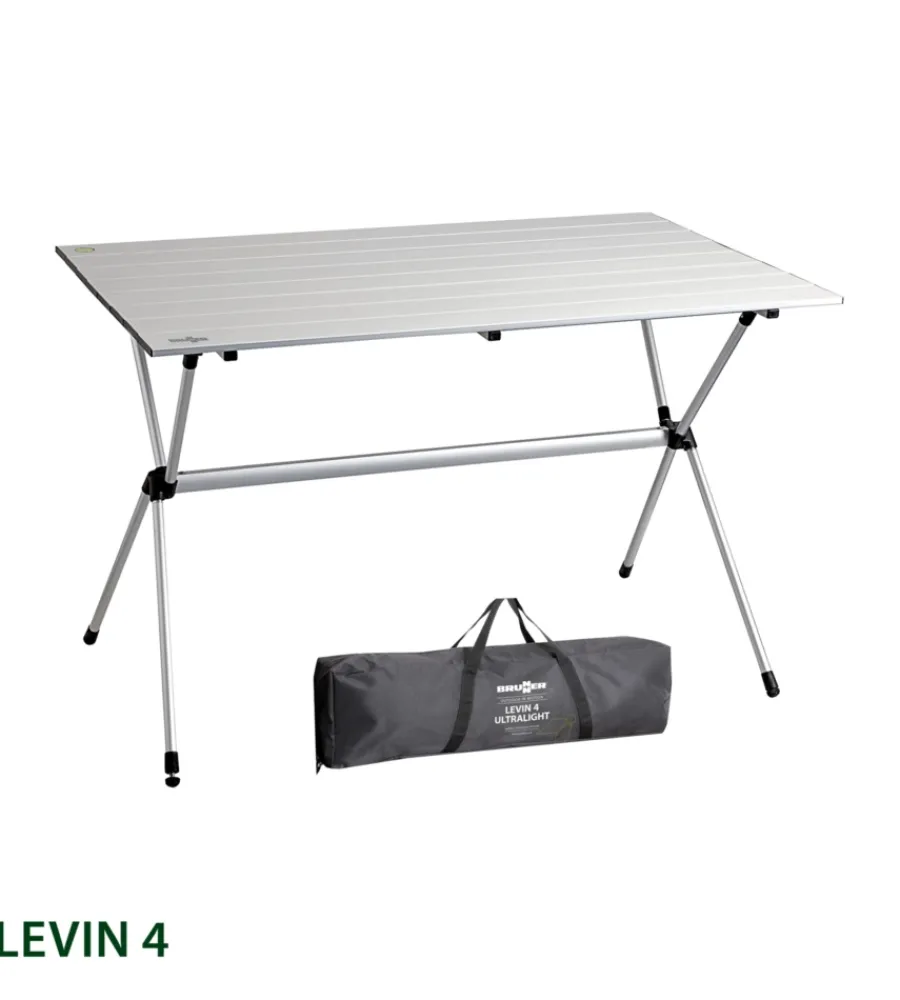 Brunner Campeggio|Tavolo pieghevole da campeggio "levin 4" in alluminio 110x67x70 cm