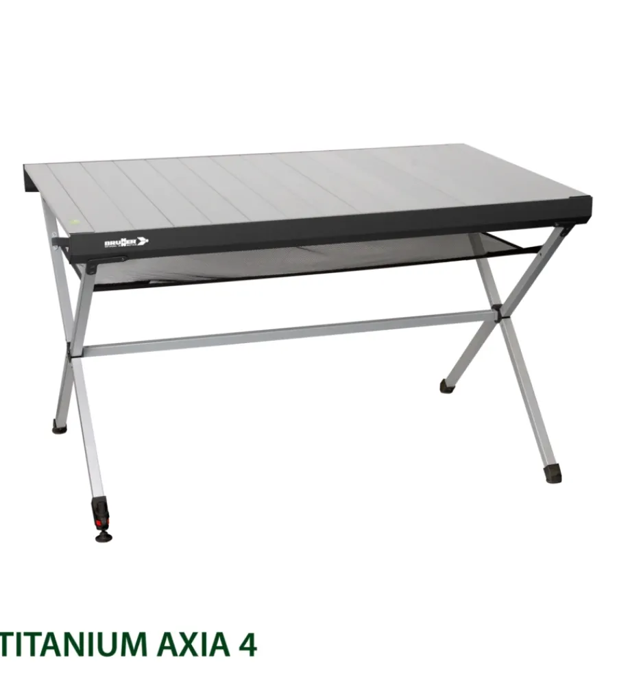 Brunner Campeggio|Tavolo pieghevole da campeggio "titanium axia 4" in alluminio 122x76x72 cm