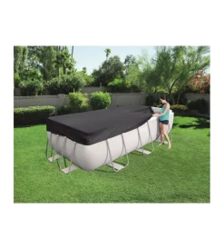 Piscine-Bestway Telo di copertura per piscina  rettangolare da 400 cm "power steel frame" - cod. 58232